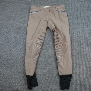 Animo Pants Womens 44 Brown Equestrian Riding Breeches Full Seat Grip Italy